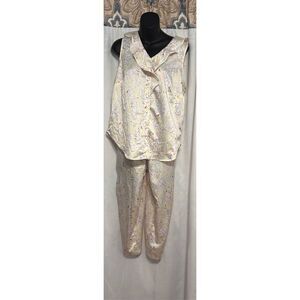 Great Condition Cabernet by Sleep Sense Pajama Set Sz medium PJs Pink Floral pol